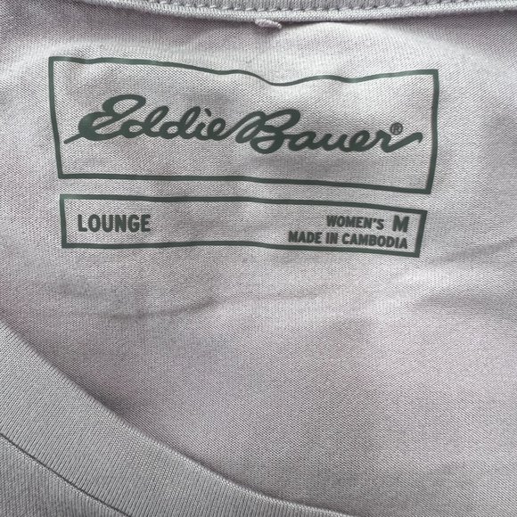 Eddie Bauer Women's Short Sleeve Crewneck Loungewear Tee T-Shirt Gray Size M - Picture 4 of 5